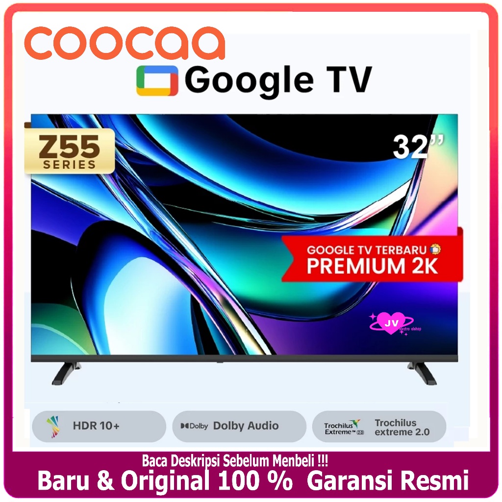COOCAA TV 32 inch Z55 - Google TV - Eye Care 5.0 - Dolby Audio - HDR10 - (COOCAA 32Z55)