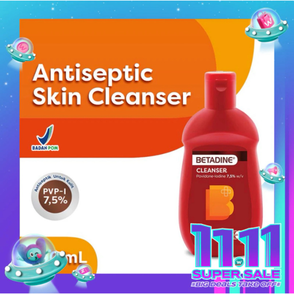 Betadine Skin Cleanser 100ml - Betadine Antiseptic Skin Cleanser