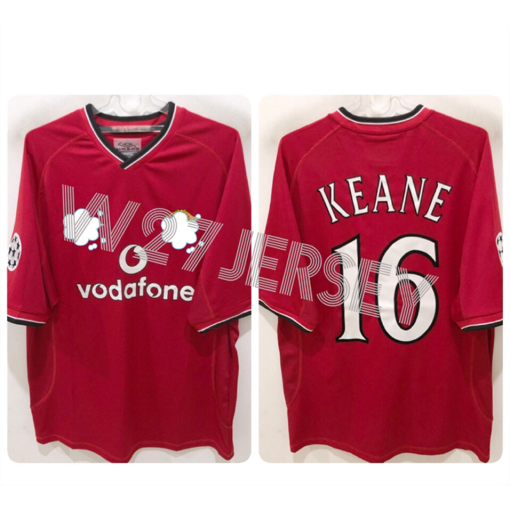 JERSEY RETRO - IVU HOME 2000-2001 name player Keane + Patch