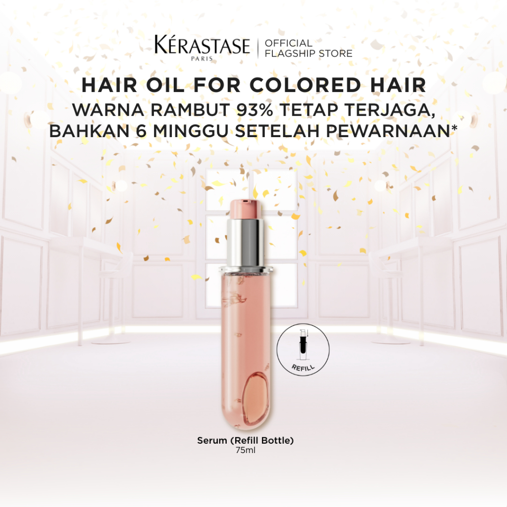 Kerastase Chroma Absolu Hair Oil 75ml (Refill Bottle) Hair Serum for Colored Hair - Serum Rambut unt