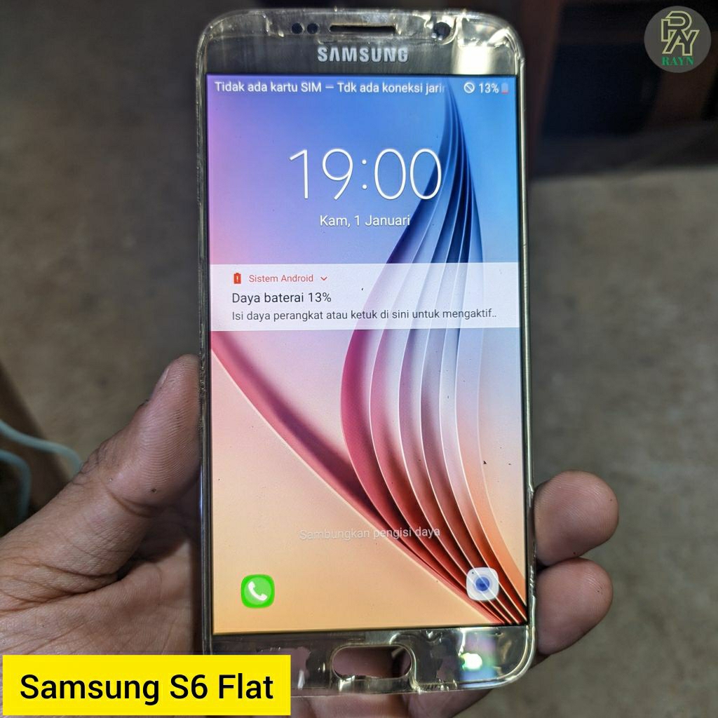LCD ONLY Samsung S6 flat minus sentuh original copotan bergaransi