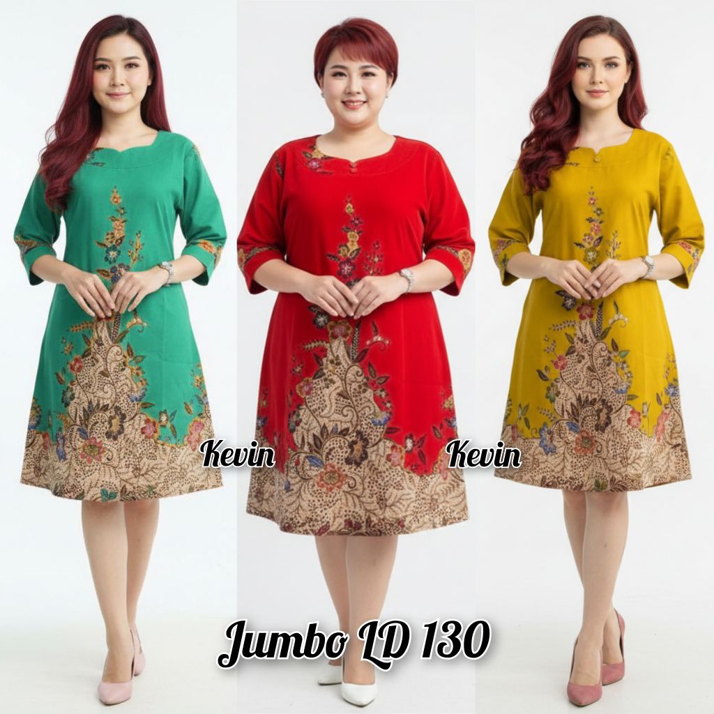 TUNIK BATIK JUMBO - BAJU ATASAN BATIK WANITA - BAJU BATIK KERJA