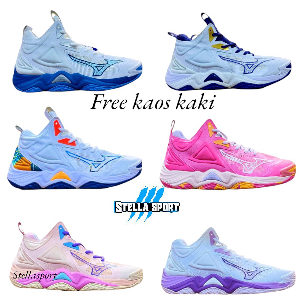 Sepatu voli Mizuno wave Momentum 3 Mid Grade' ORI sepatu voli pria wanita