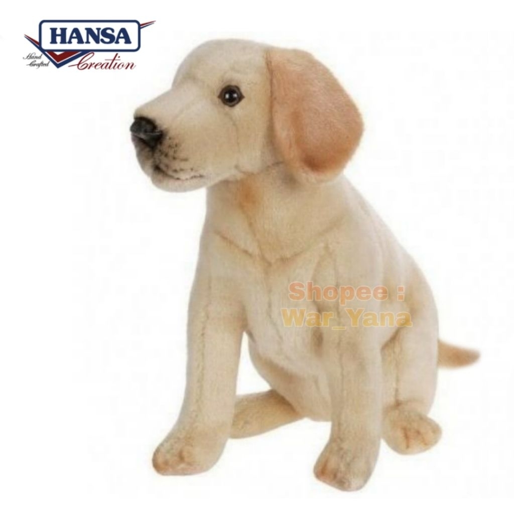Boneka Anjing Labrador lmprot U.S.A Original HANSA Toy Mirip Golden Retriever Dog Doggy Puppy Plush 