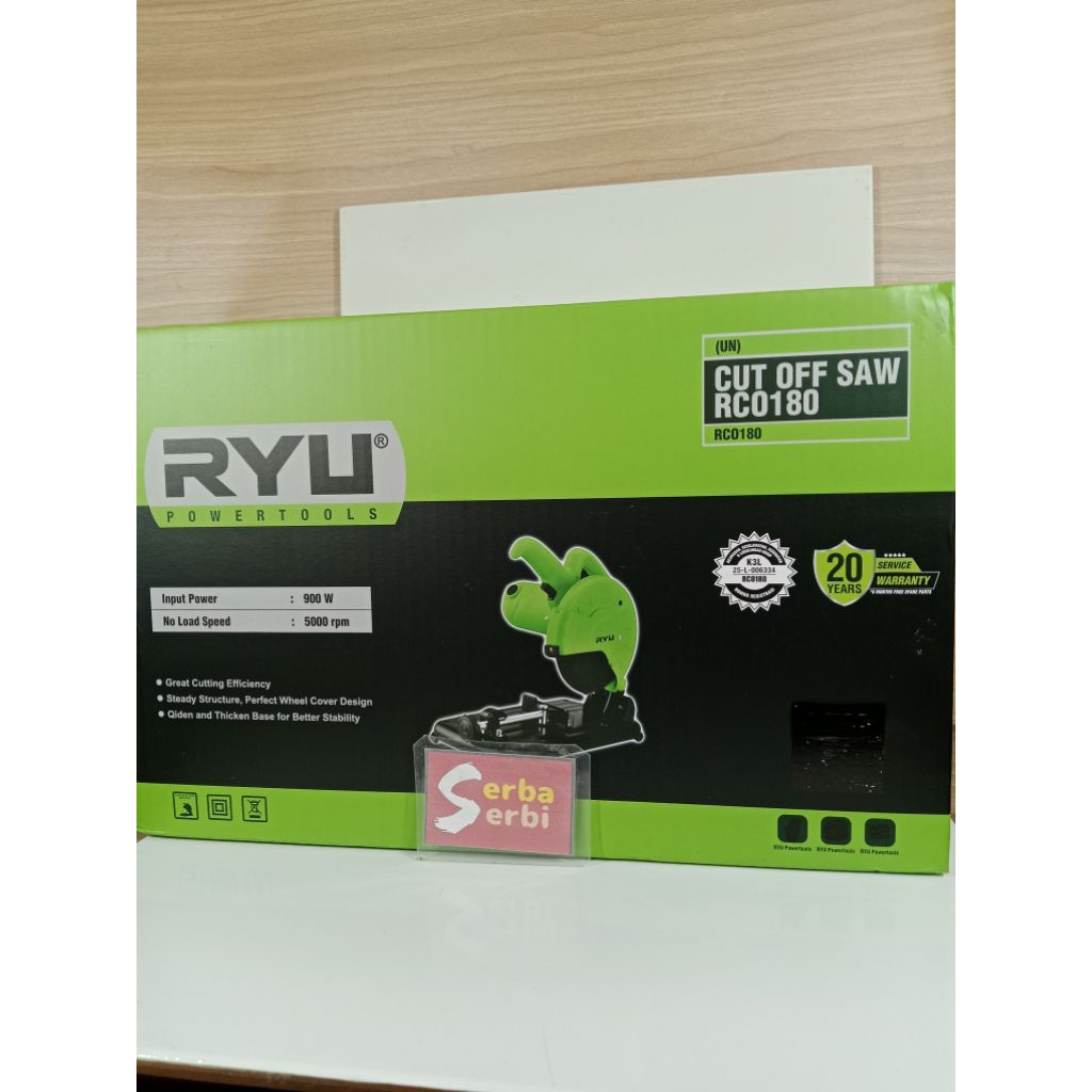 *RCO180 7" CUT OFF RYU*Mesin potong besi kayu duduk perkakas