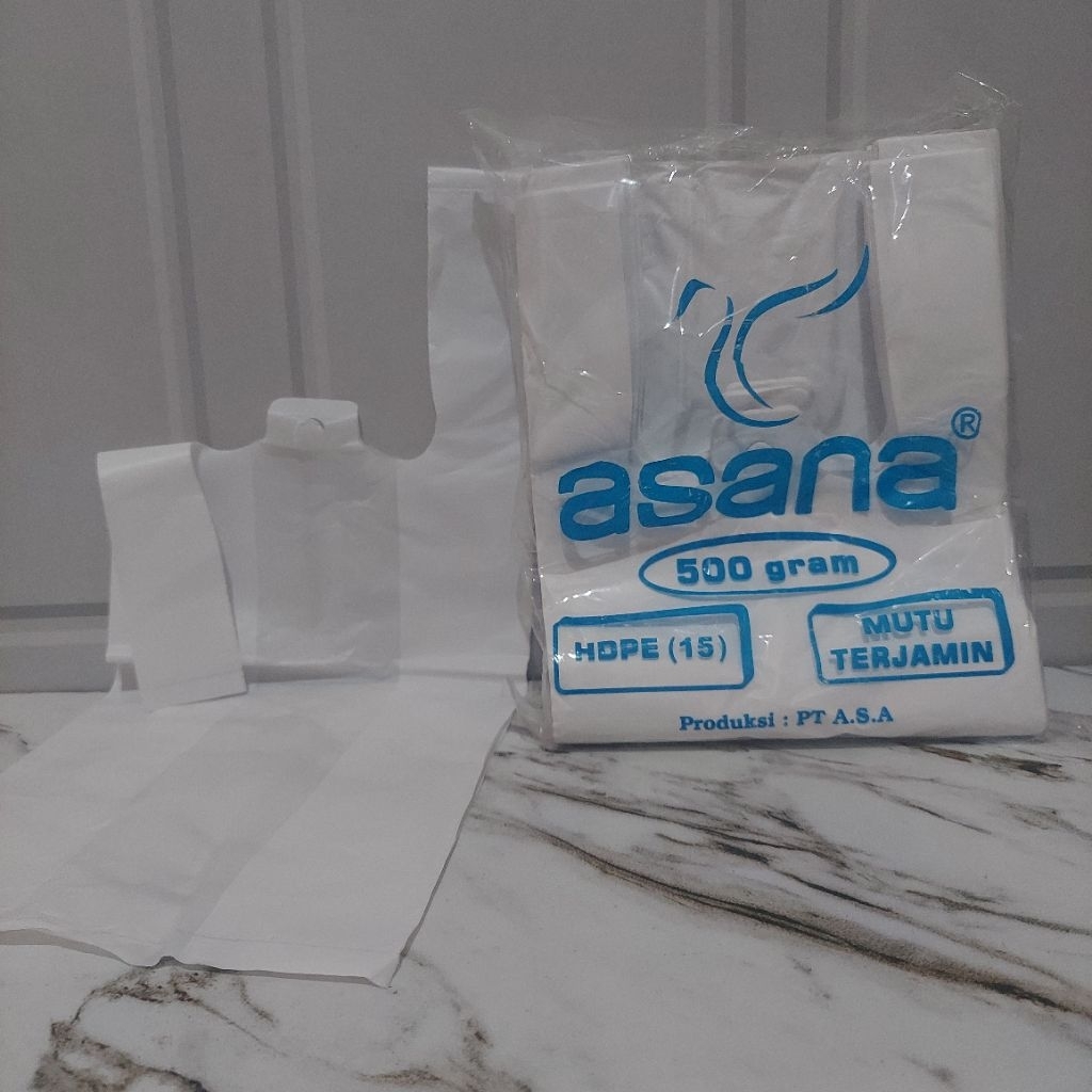 Plastik Kresek Asana Putih susu Kantong Kresek Asoy