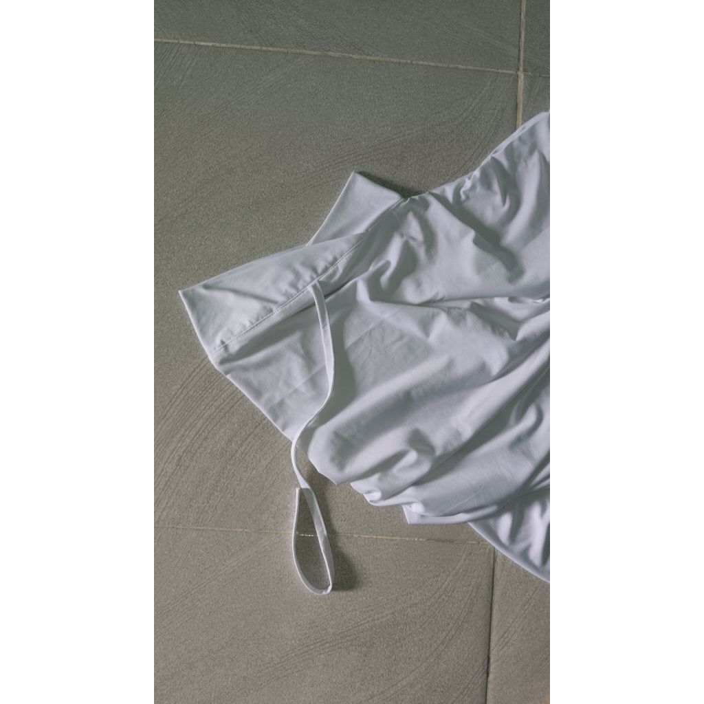 Hijab bergo malay XL panjang syari hijab instan putih