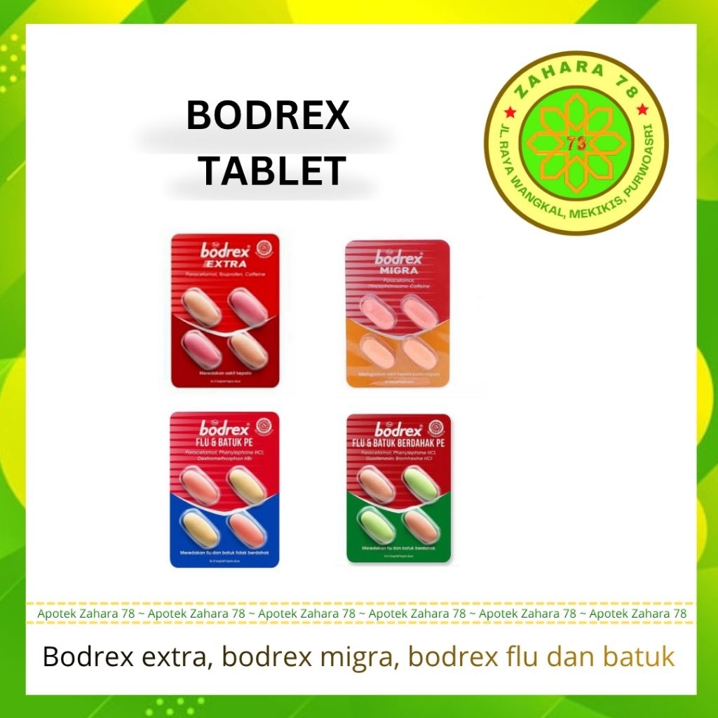 BODREX FLU & BATUK,, BODREX MIGRA,, BODREX EXTRA