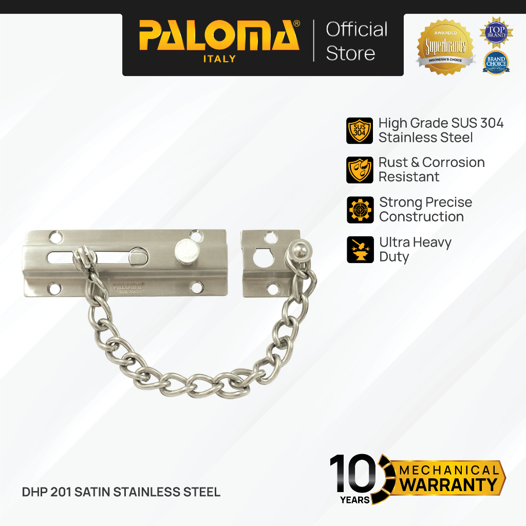 PALOMA DHP 201 Door Chain Gerendel Grendel Pintu Door Rantai Pengaman Pintu Stainless Steel SUS 304 
