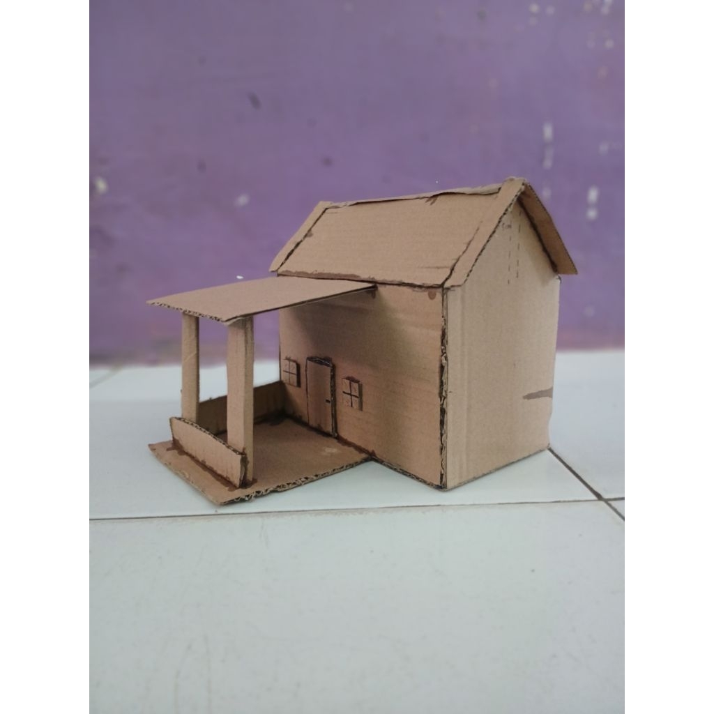 Miniatur Rumah dari kardus