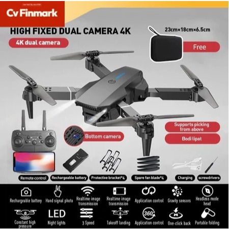 FINMARK - E88 Pro Drone/E99 Pro Drone Anti Tabrak Drone Mini Dengan Kamera HD Drone Smart Drone E88 