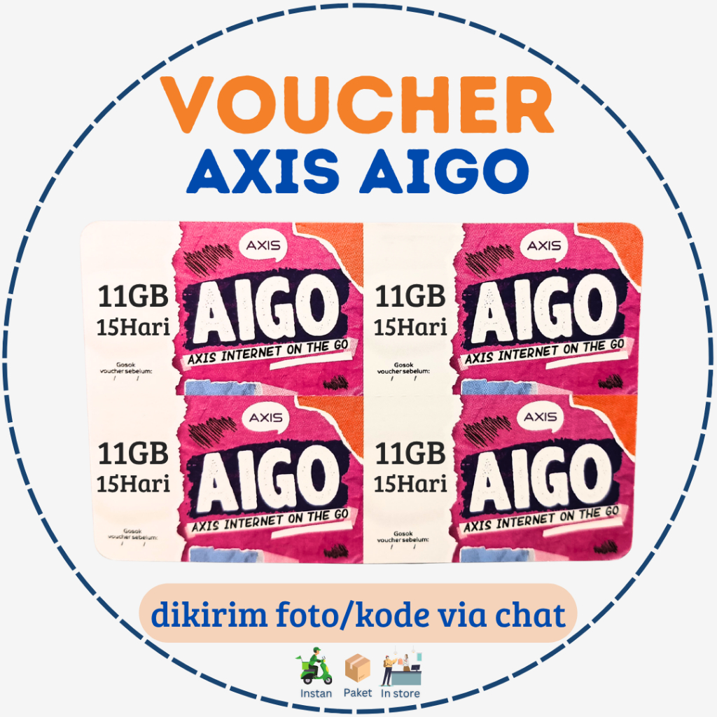 Voucher Kuota Data Axis Aigo 11GB 15 Hari Berlaku Nasional