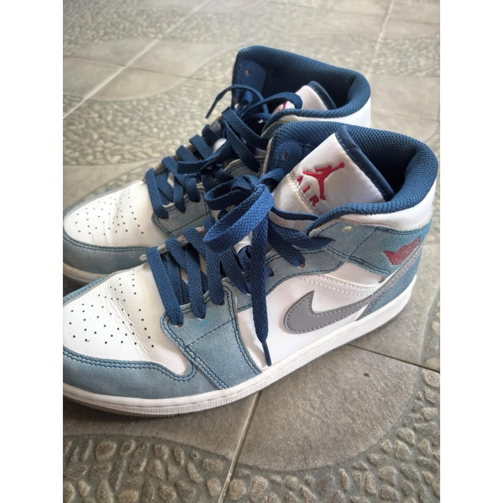 ( PRELOVED ) Air Jordan 1 Mid Frech blue Original