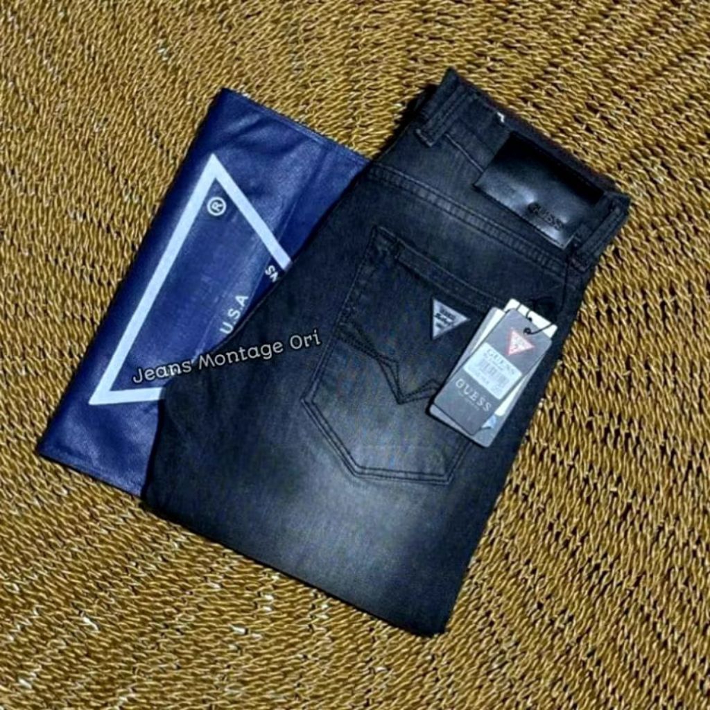 Celana jeans GUESS panjang pria dewasa / celana jeans panjang pria model slimfit ukuran jumbo 28-38