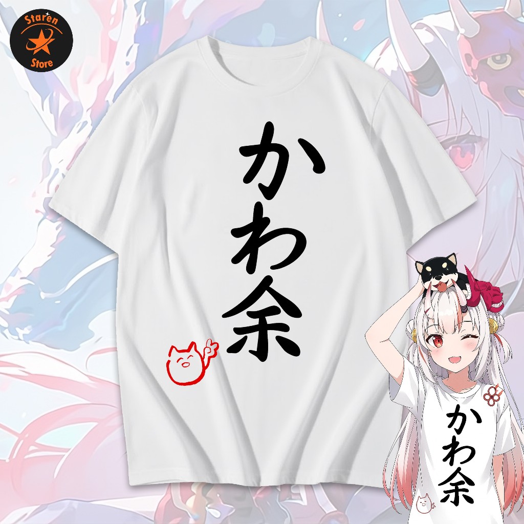 Kaos Nakiri Ayame Hololive Nakiri Ayame Unisex Pria Wanita Bahan Cotton Combed Premium Nyaman
