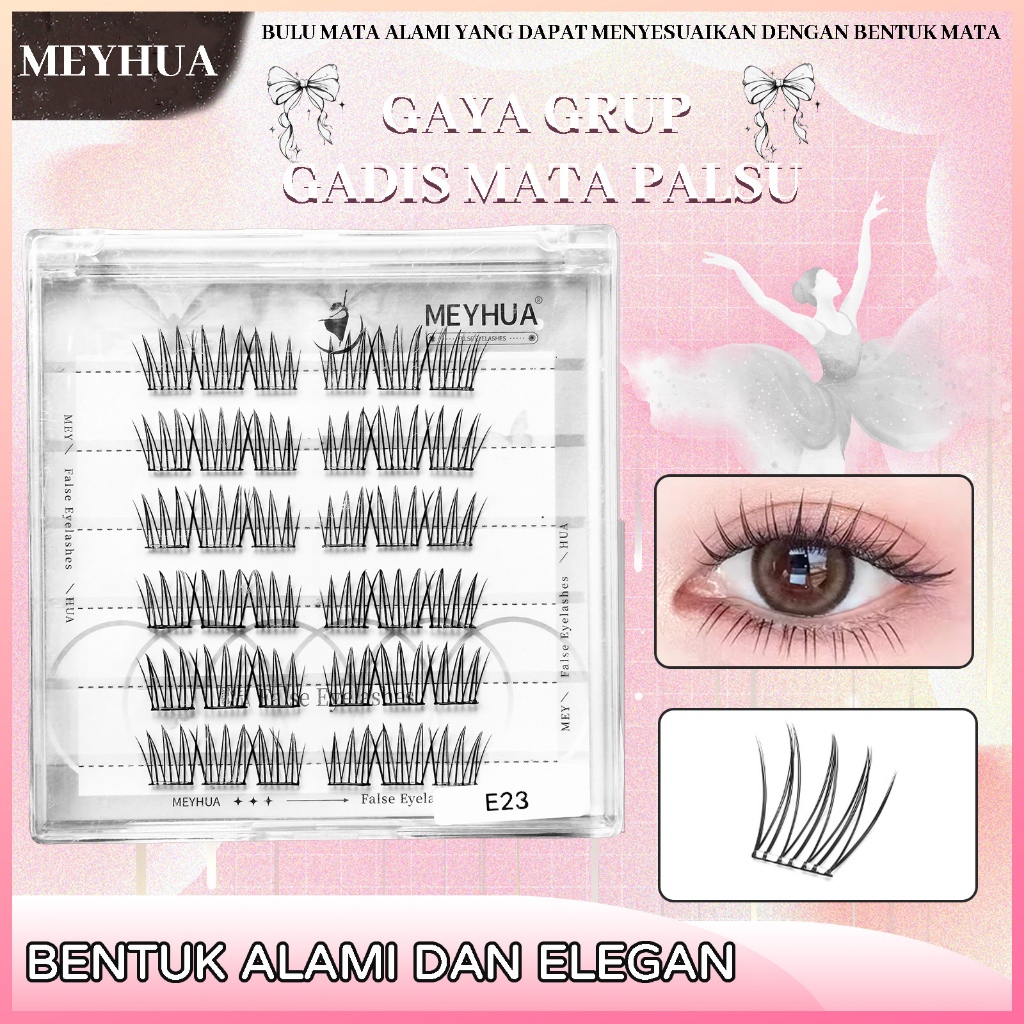 LANGSUNG TEMPEL Bulu Mata Palsu TANPA LEM E23 Crown Style -  Eyelash Extension -  Bulumata Individua