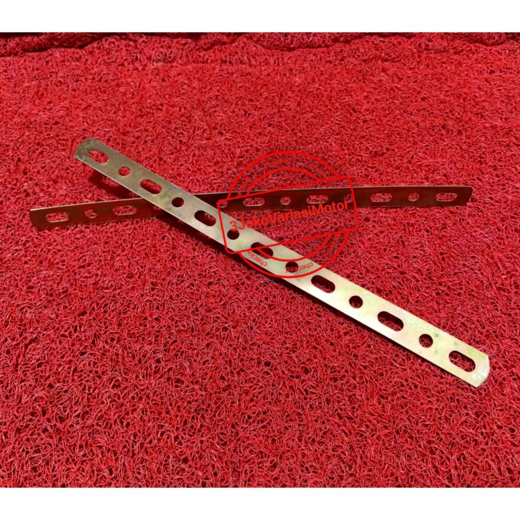 plat besi lubang 30 cm/ besi plat lubang/plat breket klakson/ plat breket motor