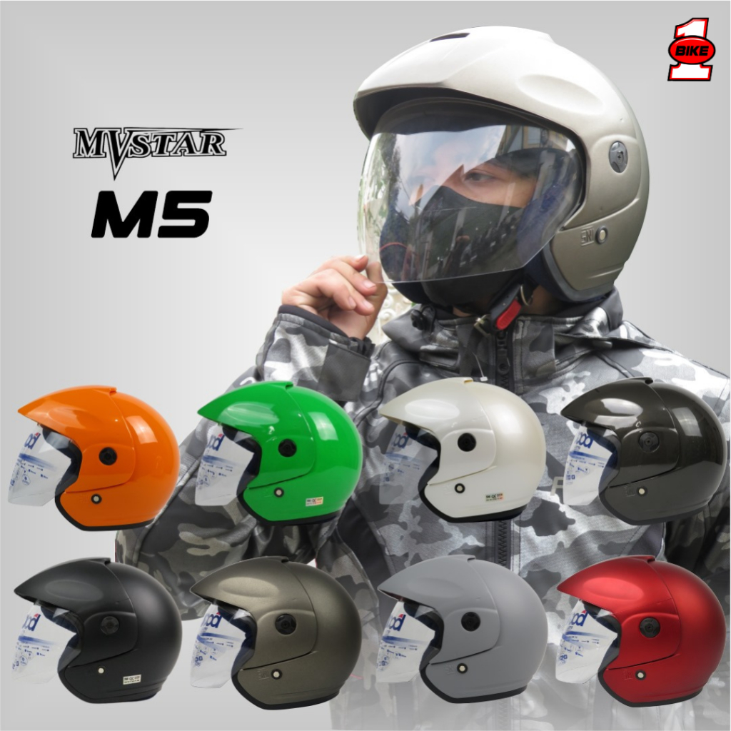 Helm Half Face / Helm MVSTAR M5 / HELM MVSTAR/ Helm sport 100% original / malaysia