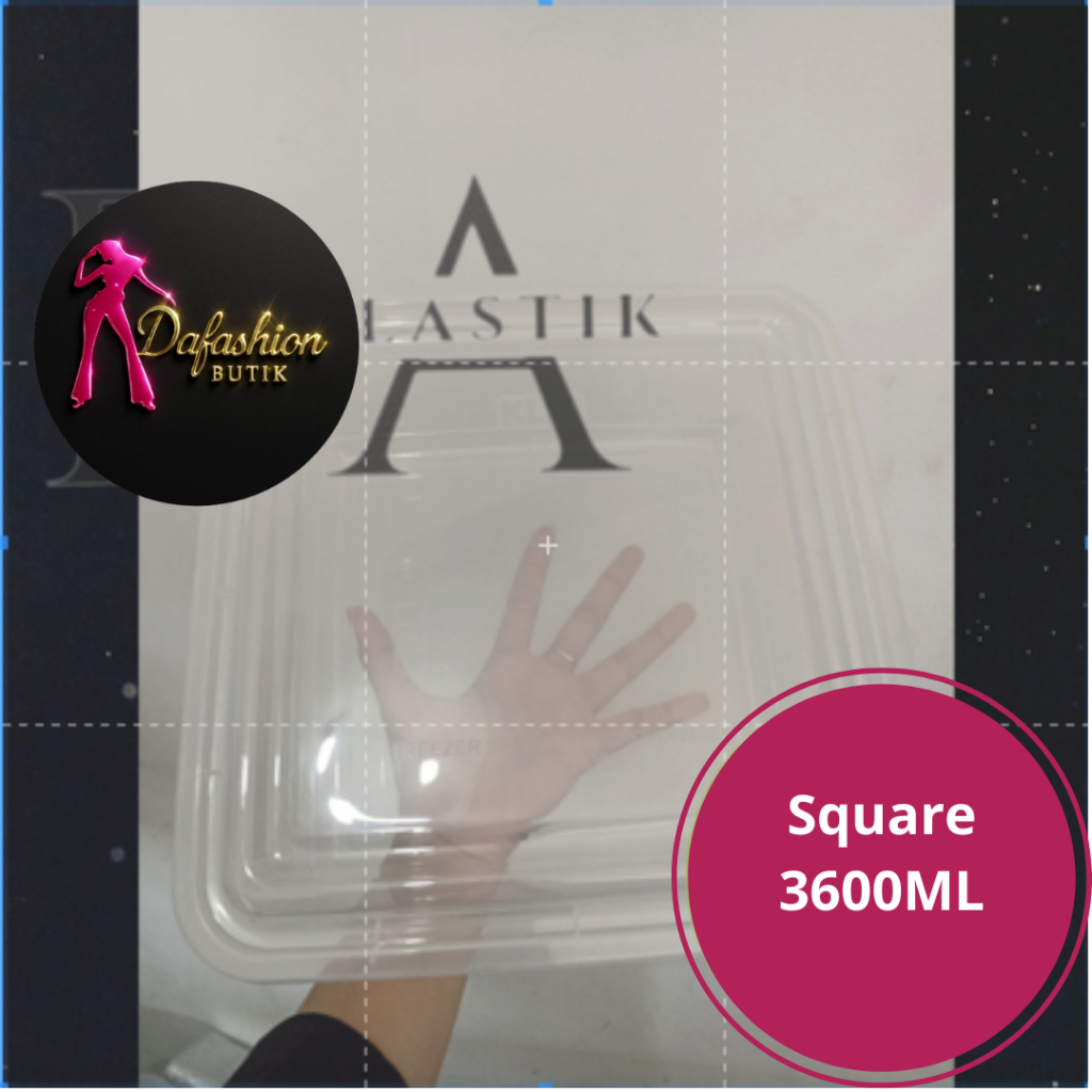 Box Kue Kotak Square 3600ML | Kotak Plastik Kue Lapis
