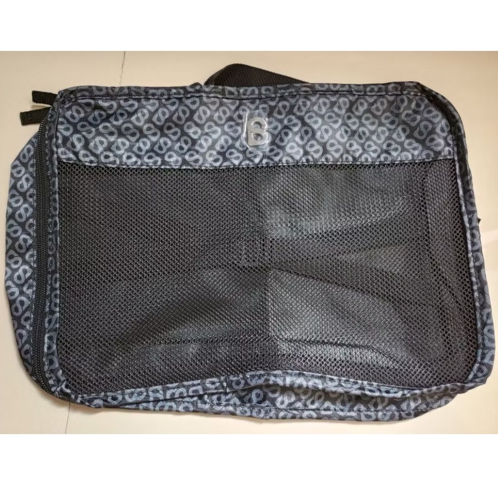 NEW TAS BS TRAVEL LEBARAN MONOGRAM BS BUTTONSCARVES WARNA HITAM HARGA 1PCS TAMPAK DEPAN BELAKANG LIH