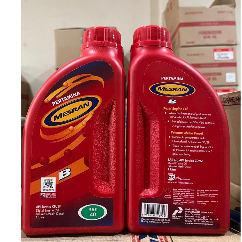 Oli Mesin Mesran B 40 1L Oli Pertamina  Mesran B40 1L