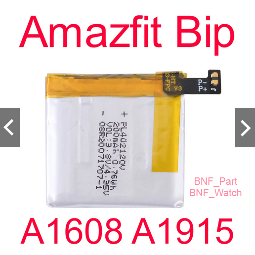 Baterai Amazfit Bip / Amazfit Bip 1 A1608 A1915 200mAh PL402120V