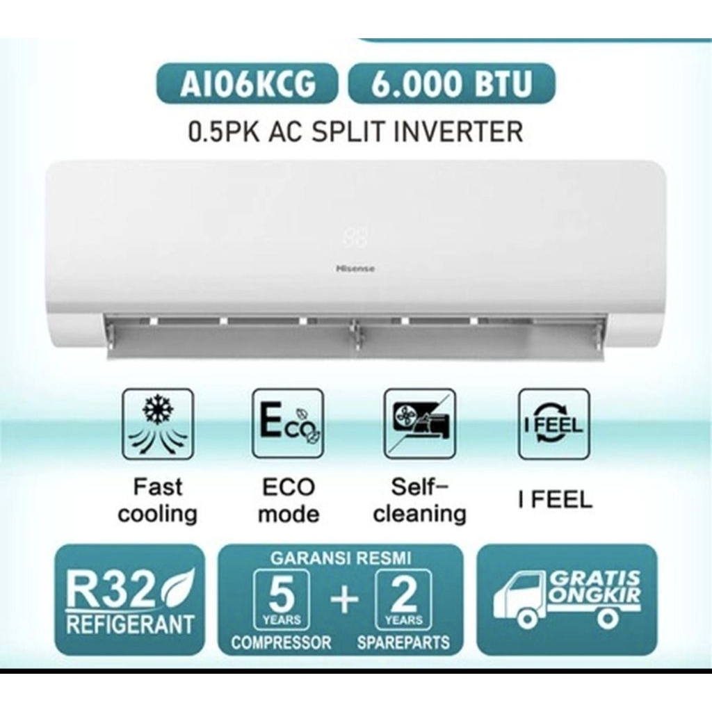 AC HISENSE 0,5 PK INVERTER AL 06 KCG