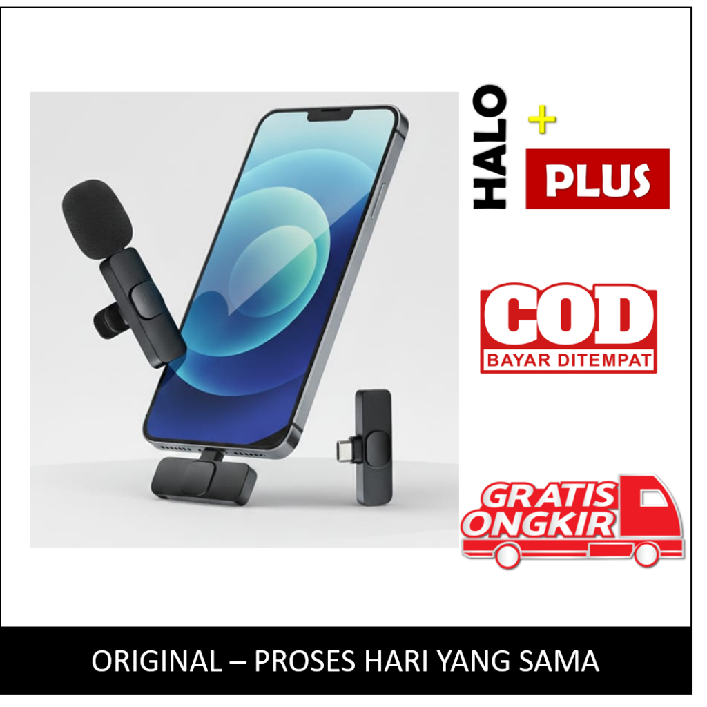 MIC CLIP ON YOUTUBER WIRELESS USB TYPE C / MIC YOUTUBER BLUETOOTH