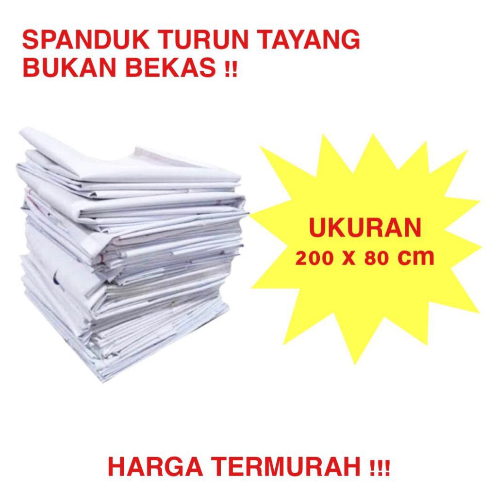 Spanduk Gagal Cetak (Baru) / Banner Bekas / Spanduk Murah / Banner murah