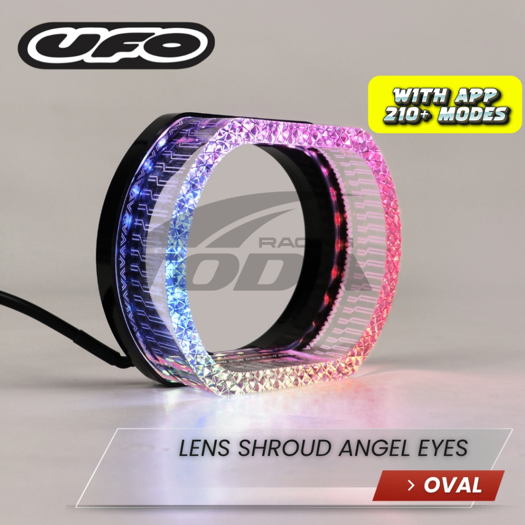 UFO SHROUD PROJECTOR ANGEL EYE (WITH APP)/ LAMPU SHROUD RGB 2,5"/3" OVAL&BULAT