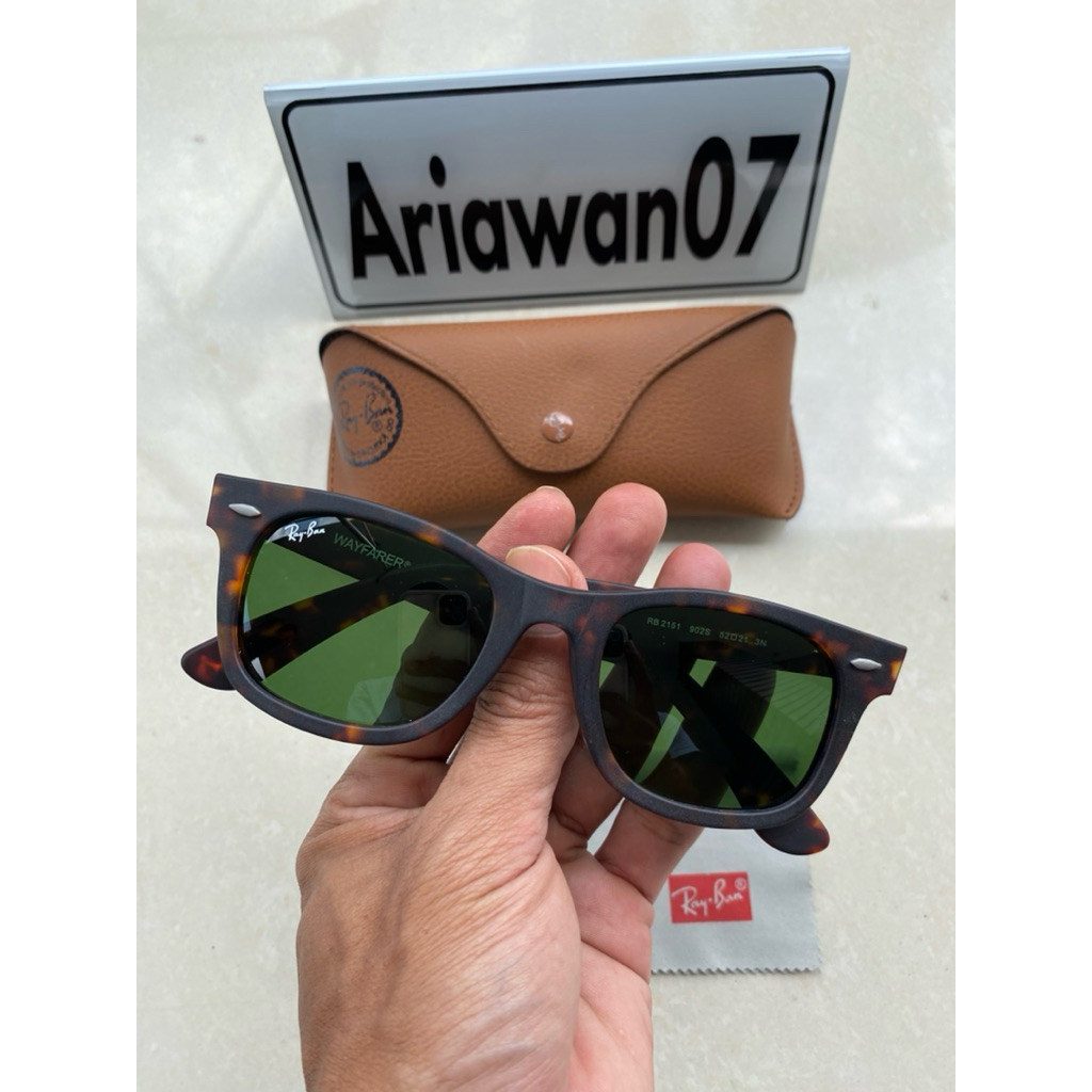 kacamata ray-ban rb wayfarer square tortoise doff sz 52