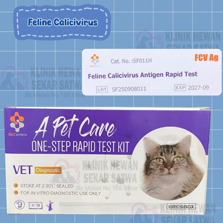 Rapid Test Kit A Pet Care FCV Ag (Feline Calici Virus) Antigen Rapid Test