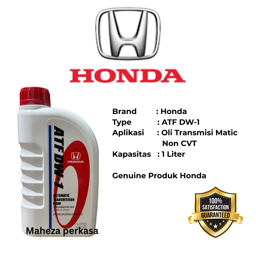 Oli Matic Honda ATF DW-1 OEM Produk Honda Original ATF Mobil Honda Matic 1 Liter