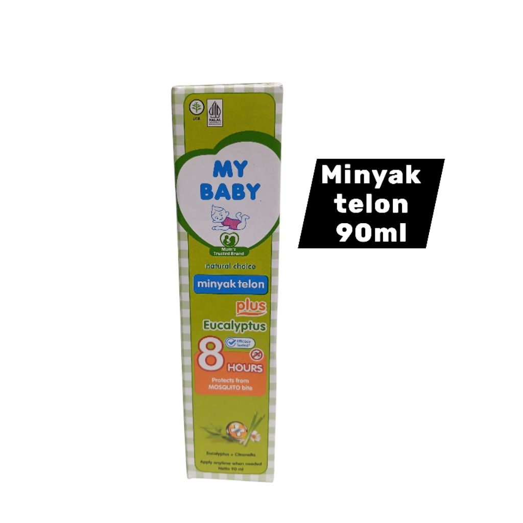( 1 pcs ) MY BABY MINYAK TELON PLUS 90ml  ) 8JAM MELINDUNGI DARI GIGITAN YAMUK  dus hijau