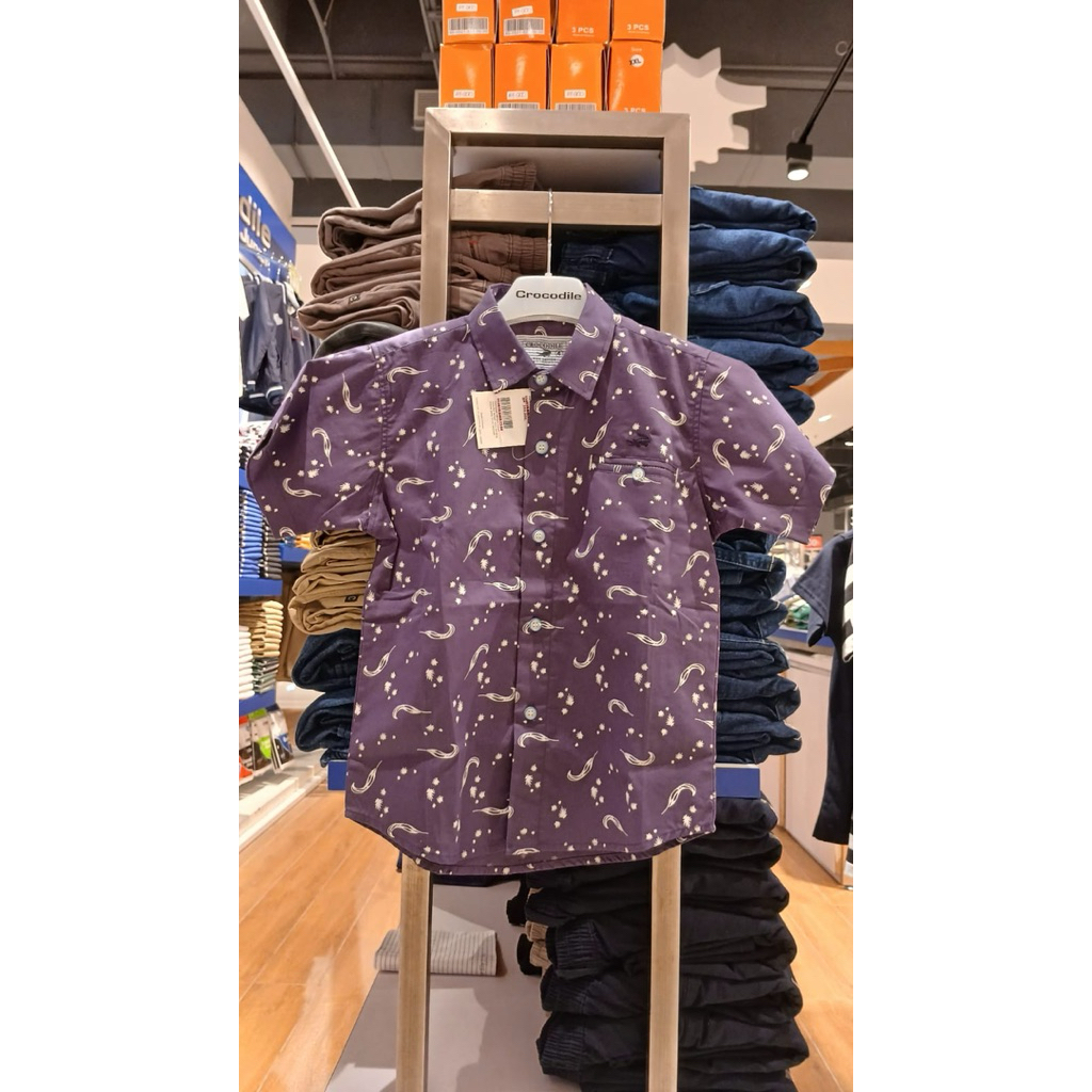 kemeja anak laki laki motif dan polos by crocodile kids