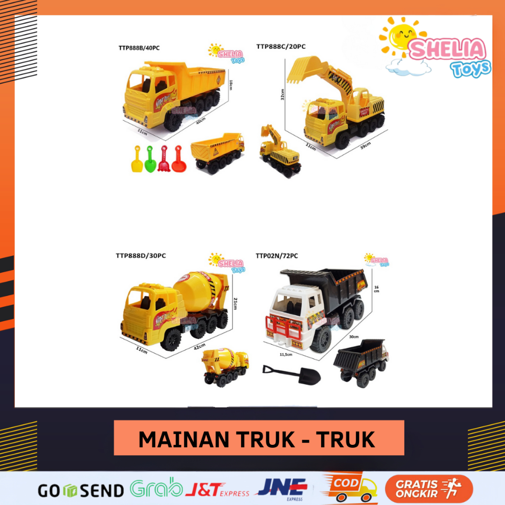 MAINAN ANAK TRUCK MOLEN BESAR KING TRUCK MAINAN TRUK ANAK EDUKATIF