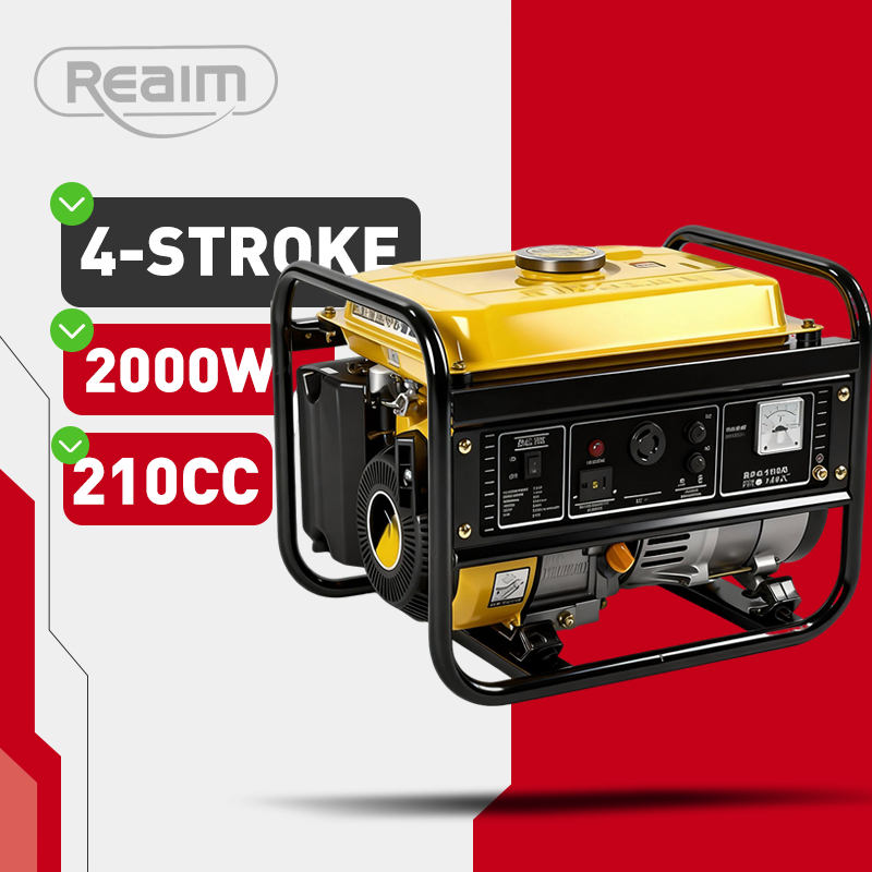 Reaim Mesin Genset Power Pembangkit Listrik 2000 Watt 210CC Genset Portable Genset Mini Portable