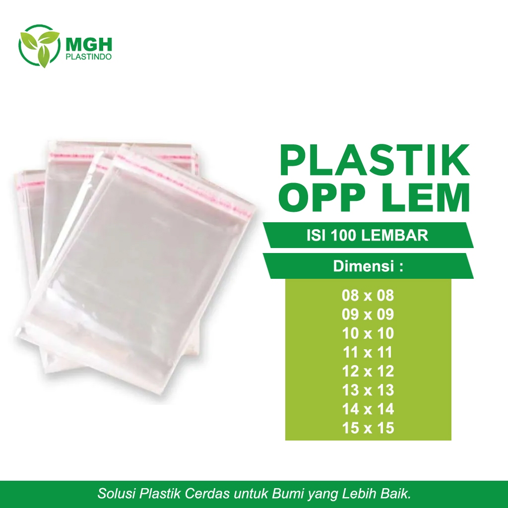 Plastik OPP Bening Seal / Lem Plastik Bening Lem Kaca Plastik Undangan, Roti, Souvenir, Kaos