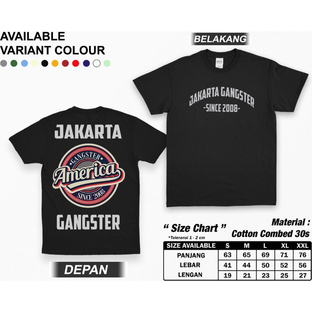 KAOS GANGSTER AMERICA NOT ALLSTAR JAKARTA