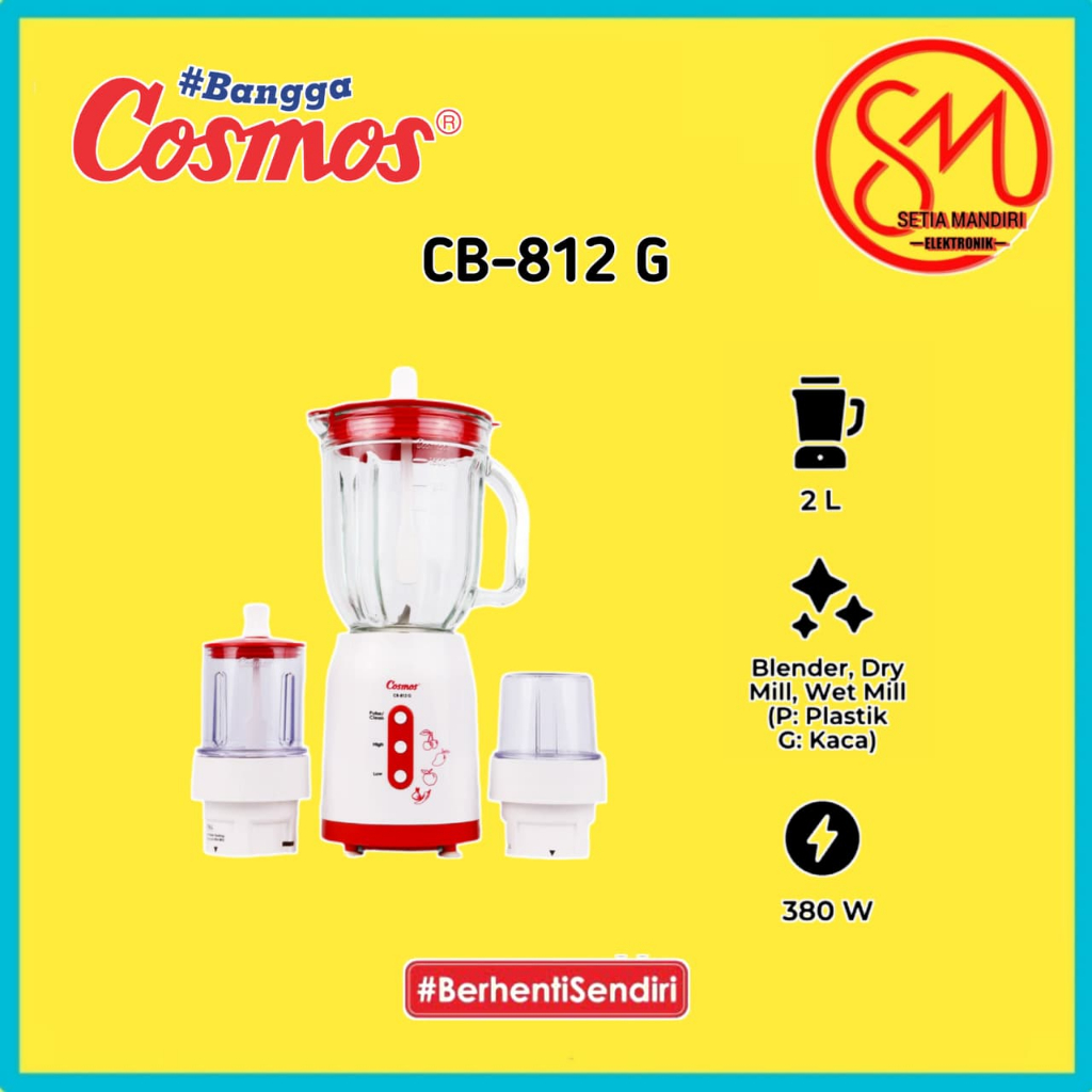 Cosmos Blender - Blenz - CB-812P / CB-812G / CB-812PC / CB-812GC  - 2 Liter - #Berhentisendri