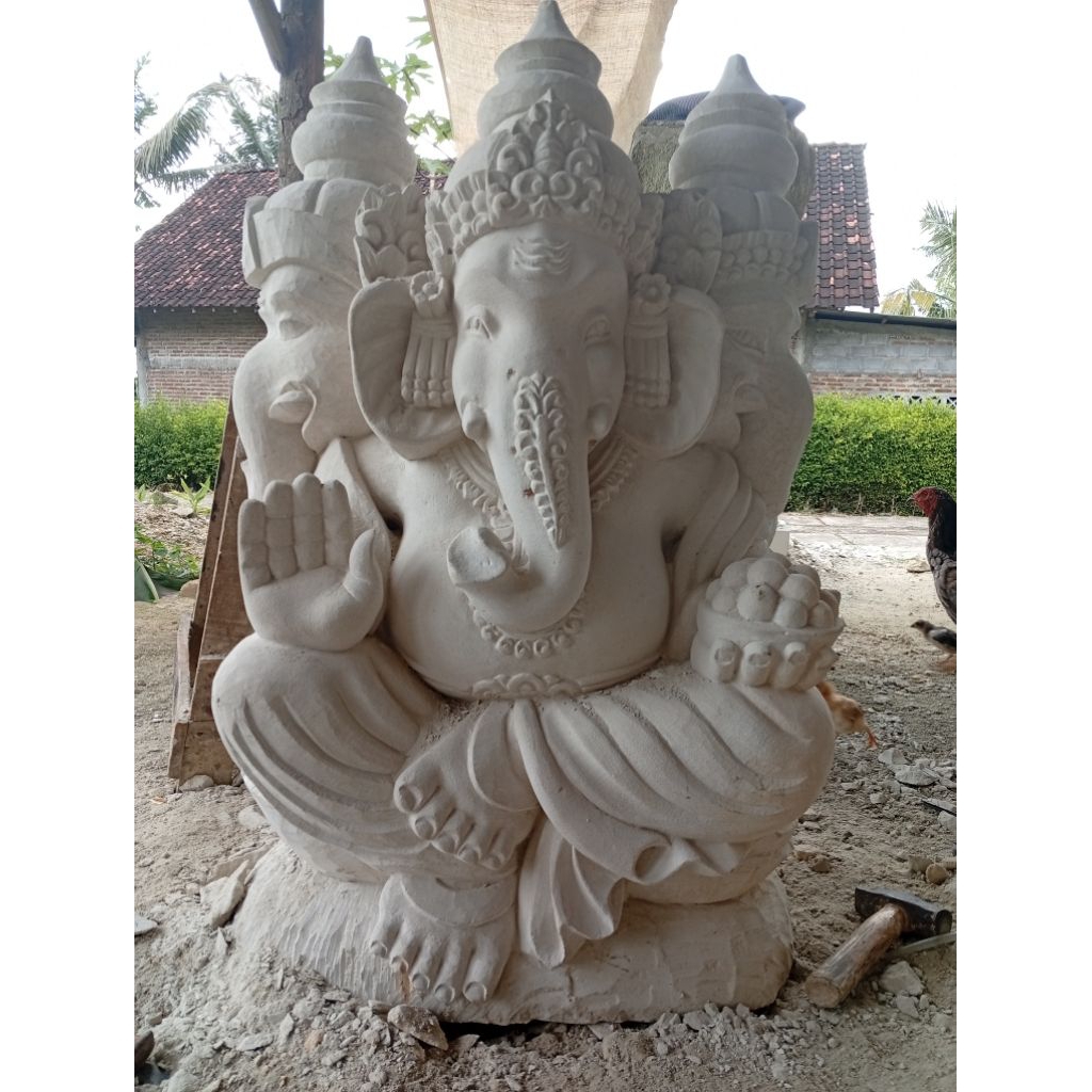 patung Ganesha batu paras jogja