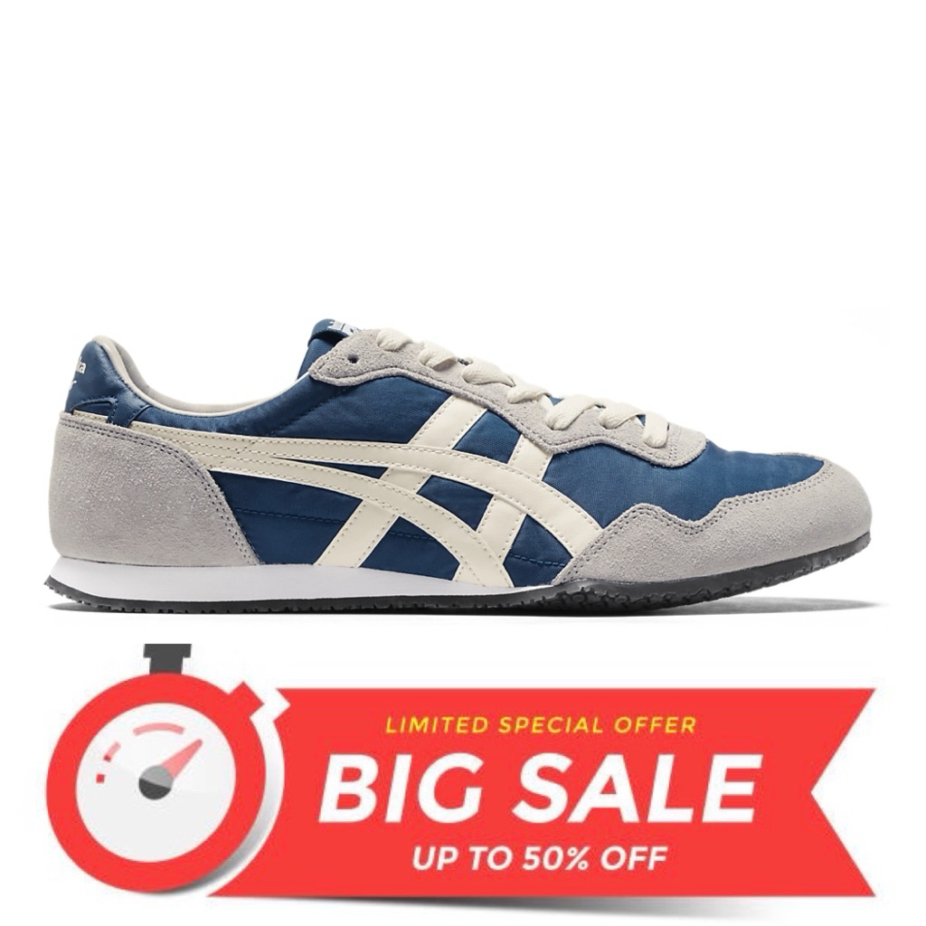 Sepatu Sneakers 100% Authentic Onitsuka Tiger Serrano Grey Blue White