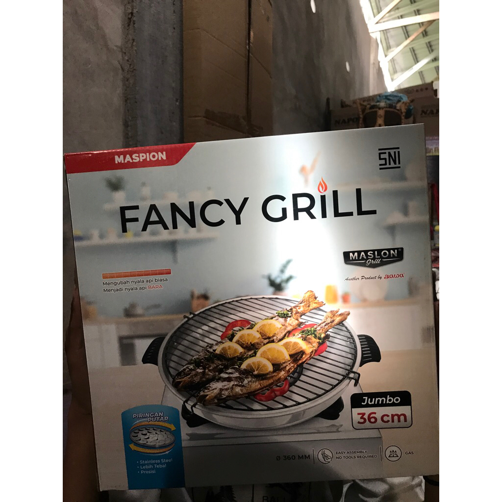 FANCY GRILL 36 CM JUMBO MASPION PUTAR/ PEMBAKARAN BAKSO BAKAR