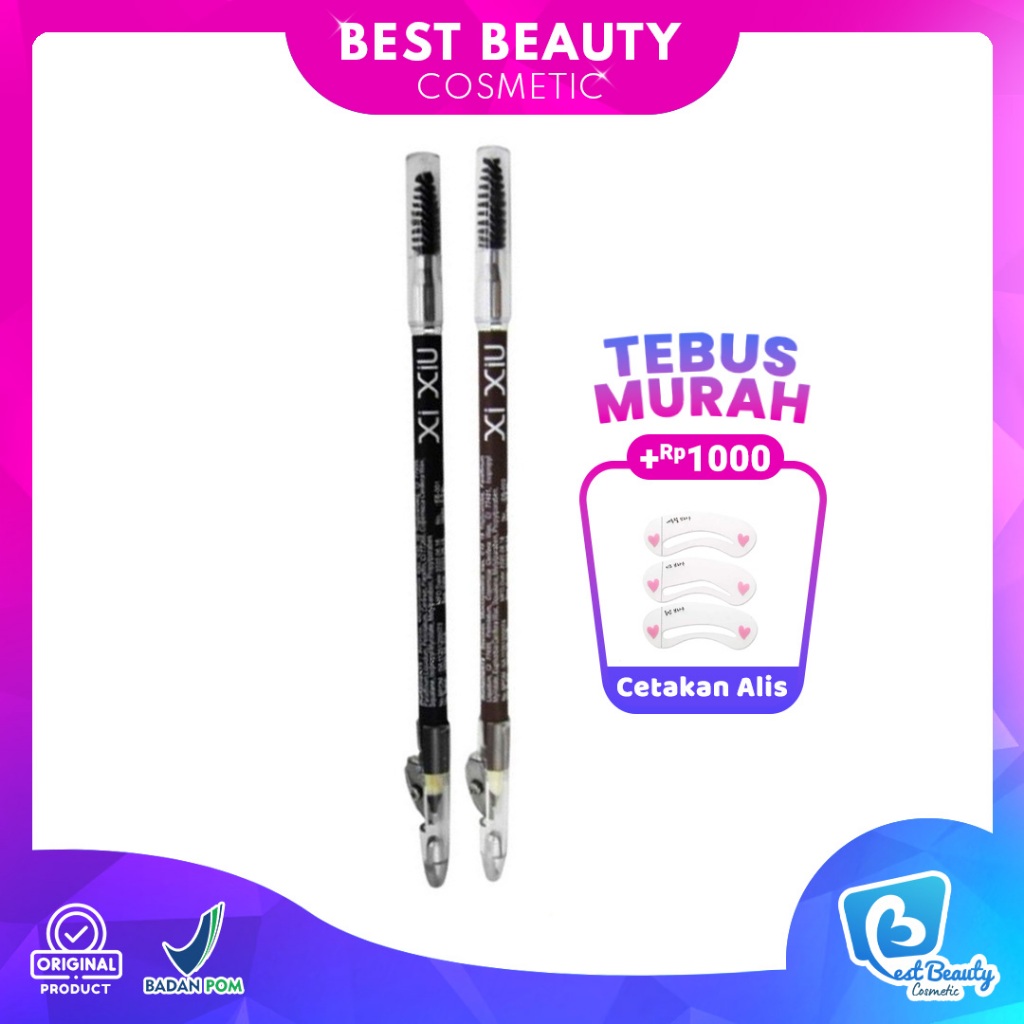 Xi Xiu Eyebrow Pencil | XI XiU Pensil Alis 2 in 1 Eye Brow | Best Beauty Cosmetic