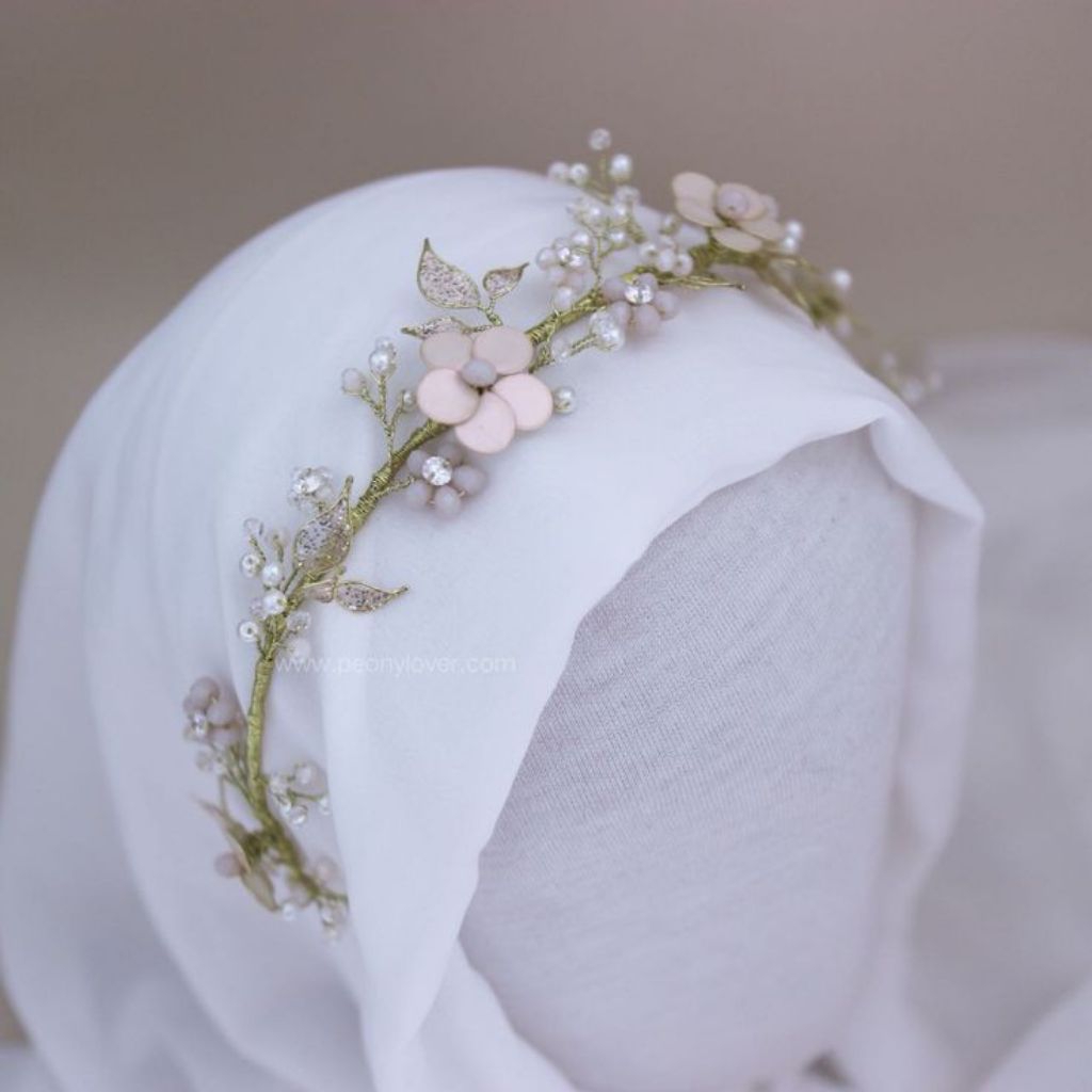 Headpiece Hijab/ Headpiece Jilbab/Headpiece DIY/ Headpiece Wedding/Aksesoris Hijab