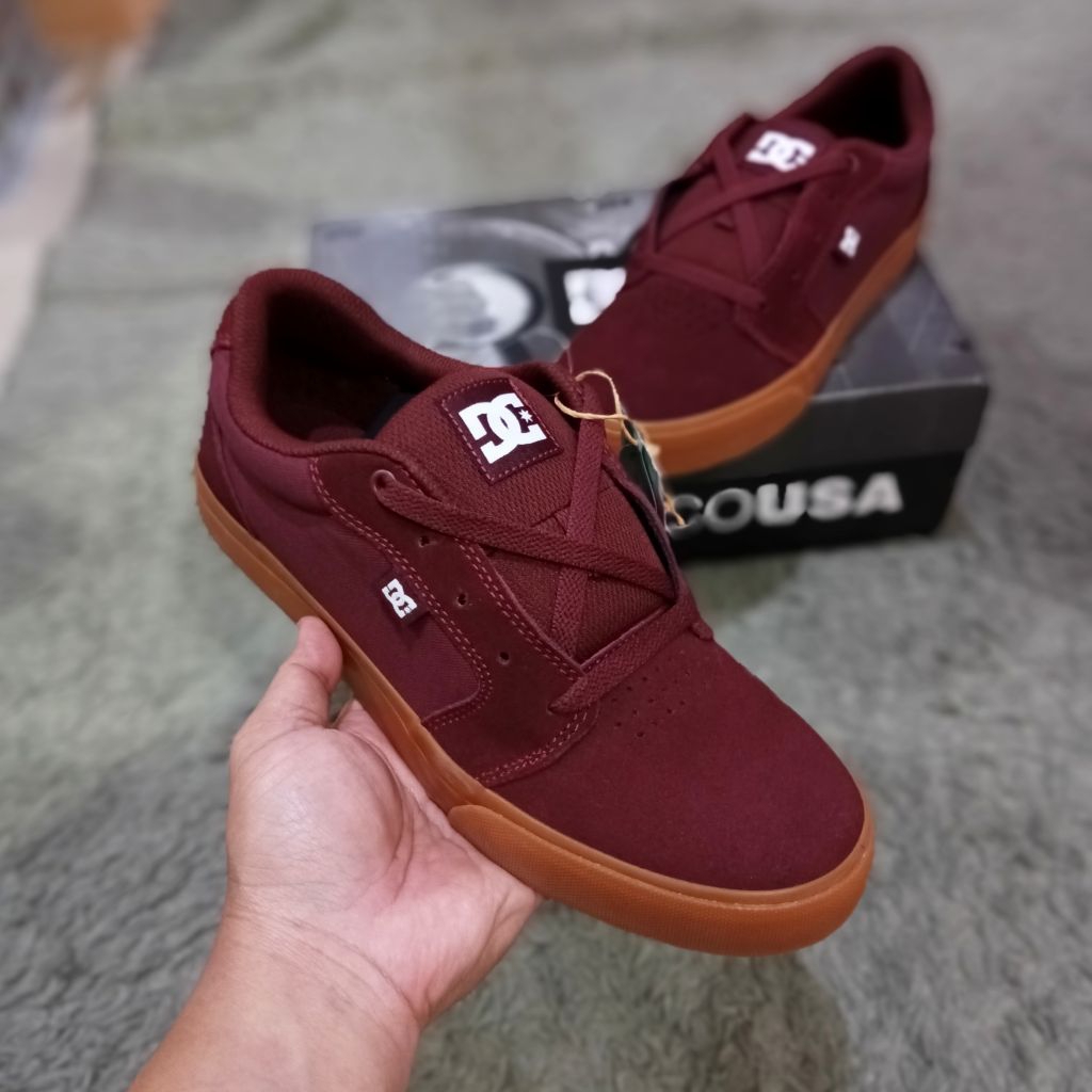Sepatu sneakers DC Anvil purple wine BNIB original Resmi store murah under retail