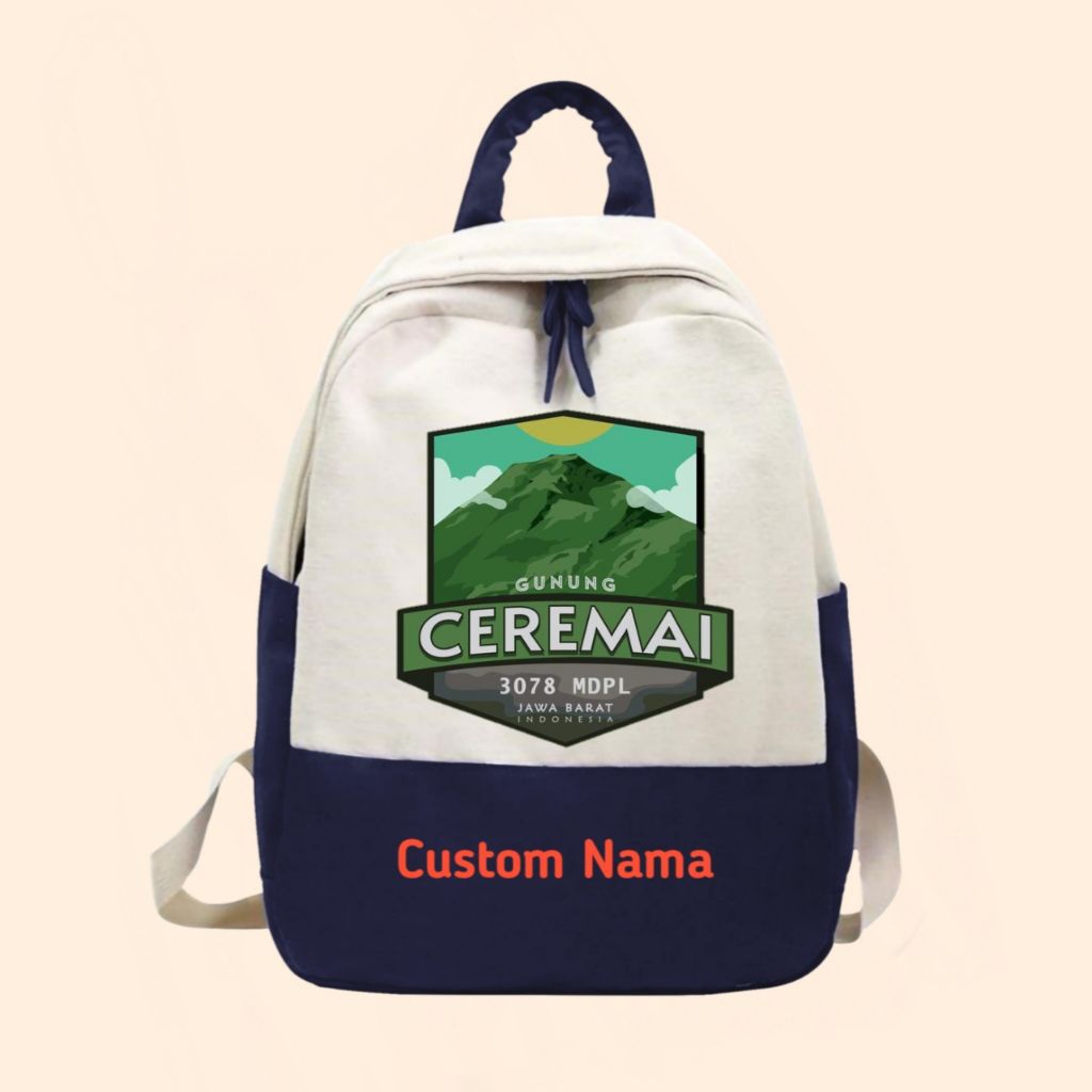 Tas anak sekolah ransel gunung Ciremai free nama
