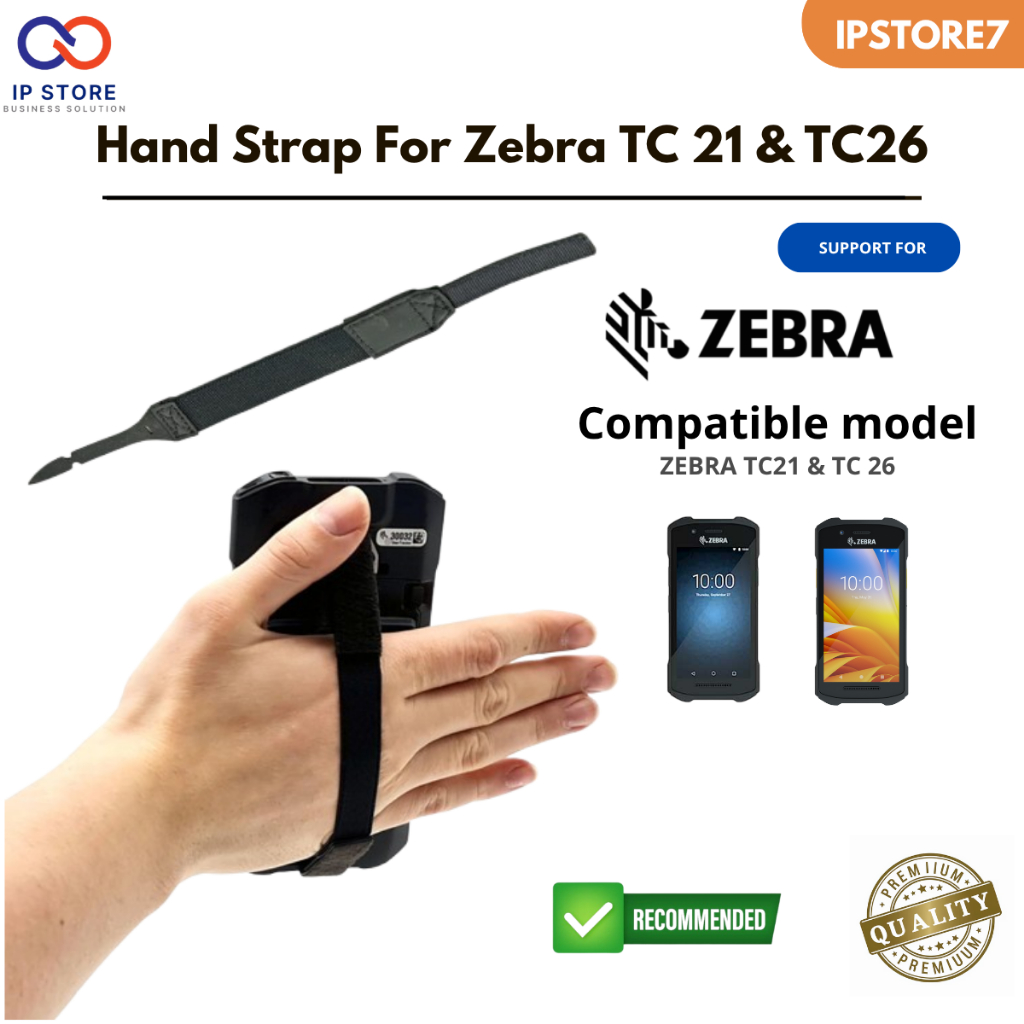 Zebra Hand Strap Scanner Android Zebra TC 21 & TC26 Tali Tangan Elastis untuk Casing Pelindung Kompa