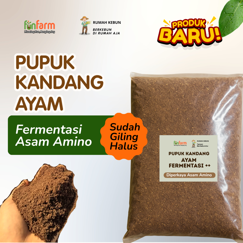 Pupuk Kandang Ayam Fermentasi - Murni Tanpa Sekam - Siap Pakai - Kompos Kohe Ayam