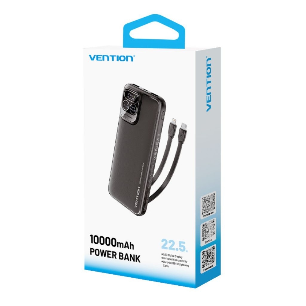 vention powerbank built ib cable type c 20000 mah